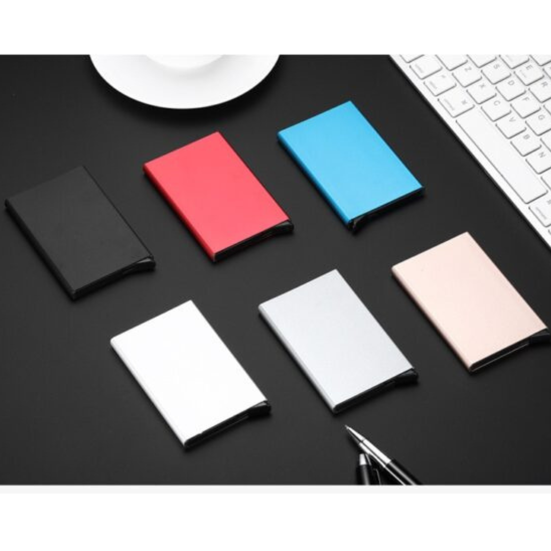 Slim metal card holder wallet card holder