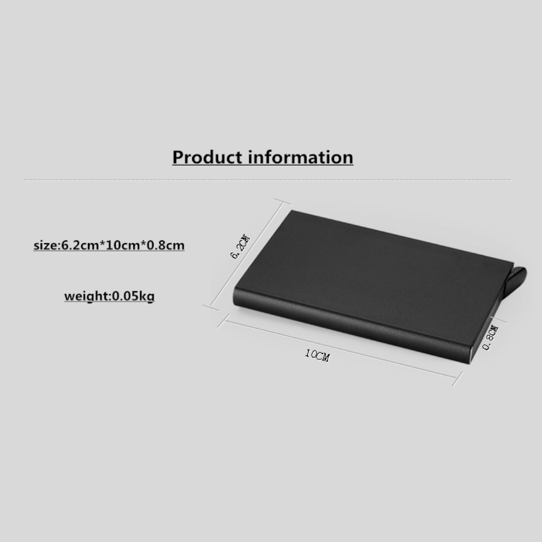Slim metal card holder wallet card holder