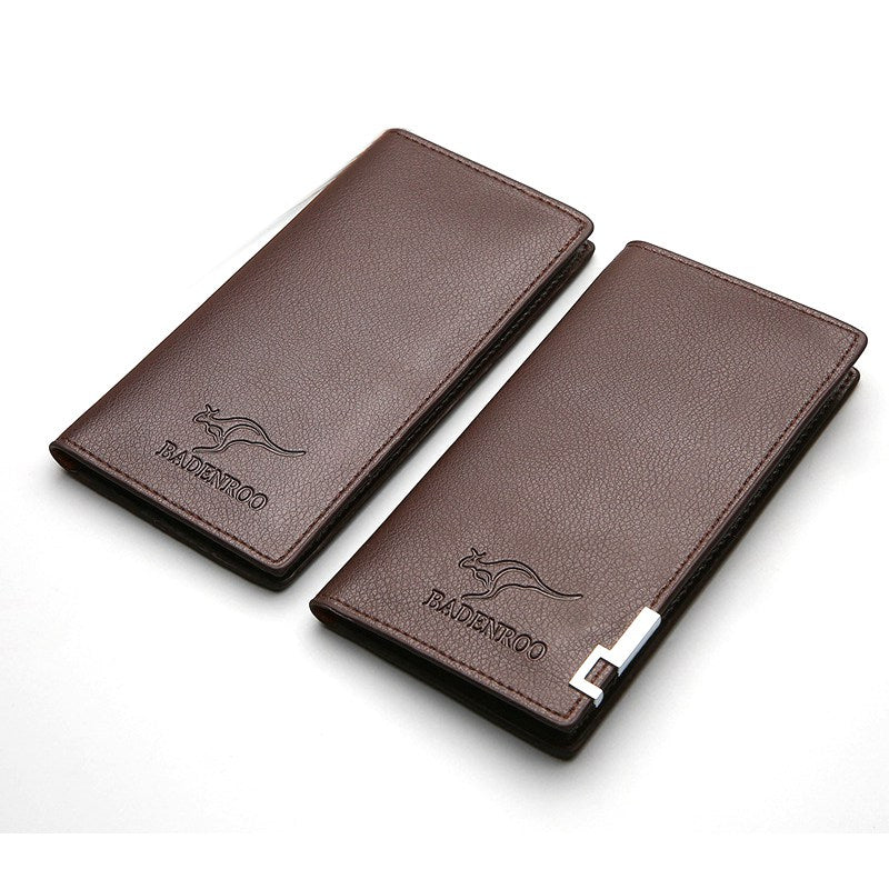 Stylish slim long PU leather Mobile wallet