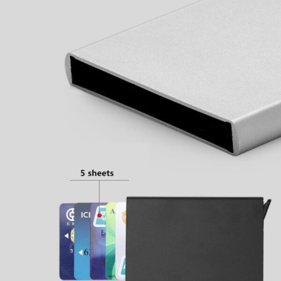 Slim metal card holder wallet card holder
