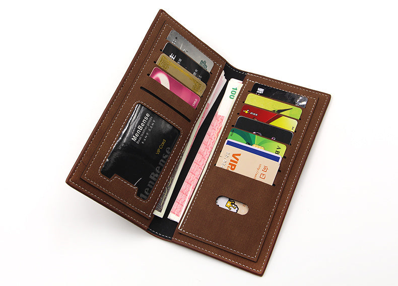 Men Bense Long Soft Mobile Money and Multi-Cardholder Wallet for Men