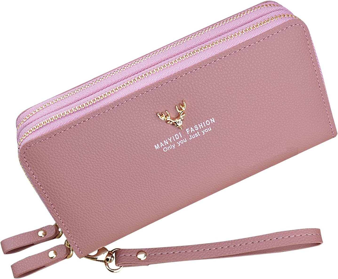 Large Capacity High Quality Wallet with Double Zipper Phone Wallet