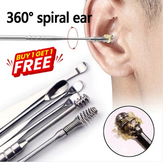 Buy One Get one Free 6 PCS Ear Cleaner Tool & Ear Wax Cleaning Kit with Leather Case