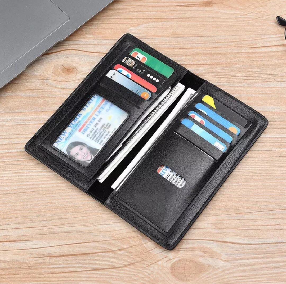 Stylish slim long PU leather Mobile wallet