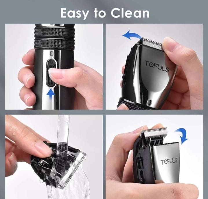 TOFULS Men’s Hair Trimmer Rechargeable Precision Hair Cutting Kit with Extra Blade