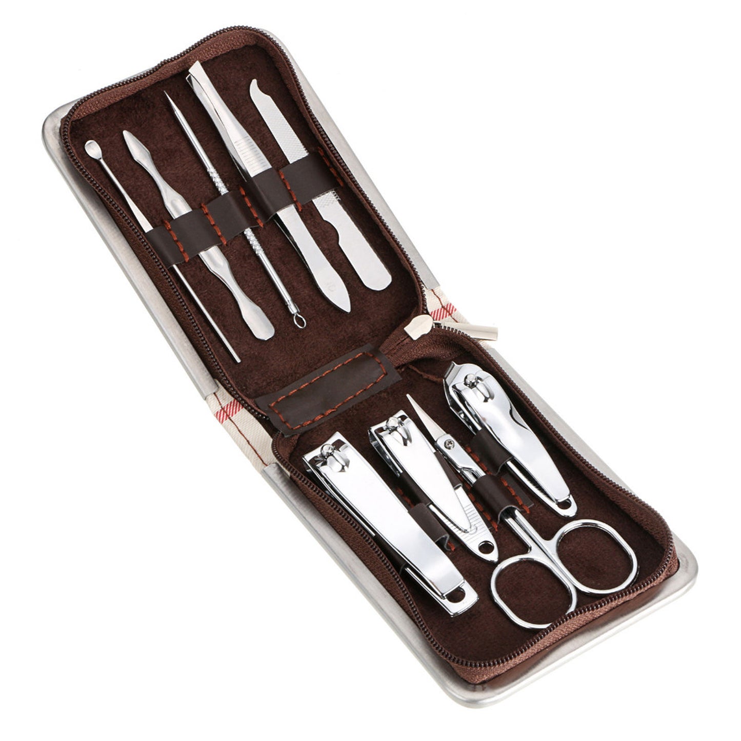 9 PCS Manicure Pedicure Kit with Metal Case – Nail Cutter, Nail Clipper & Grooming Set for Girls