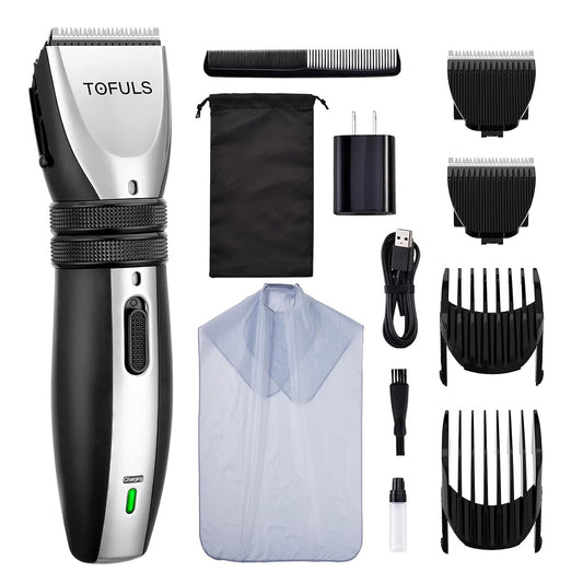 TOFULS Men’s Hair Trimmer Rechargeable Precision Hair Cutting Kit with Extra Blade