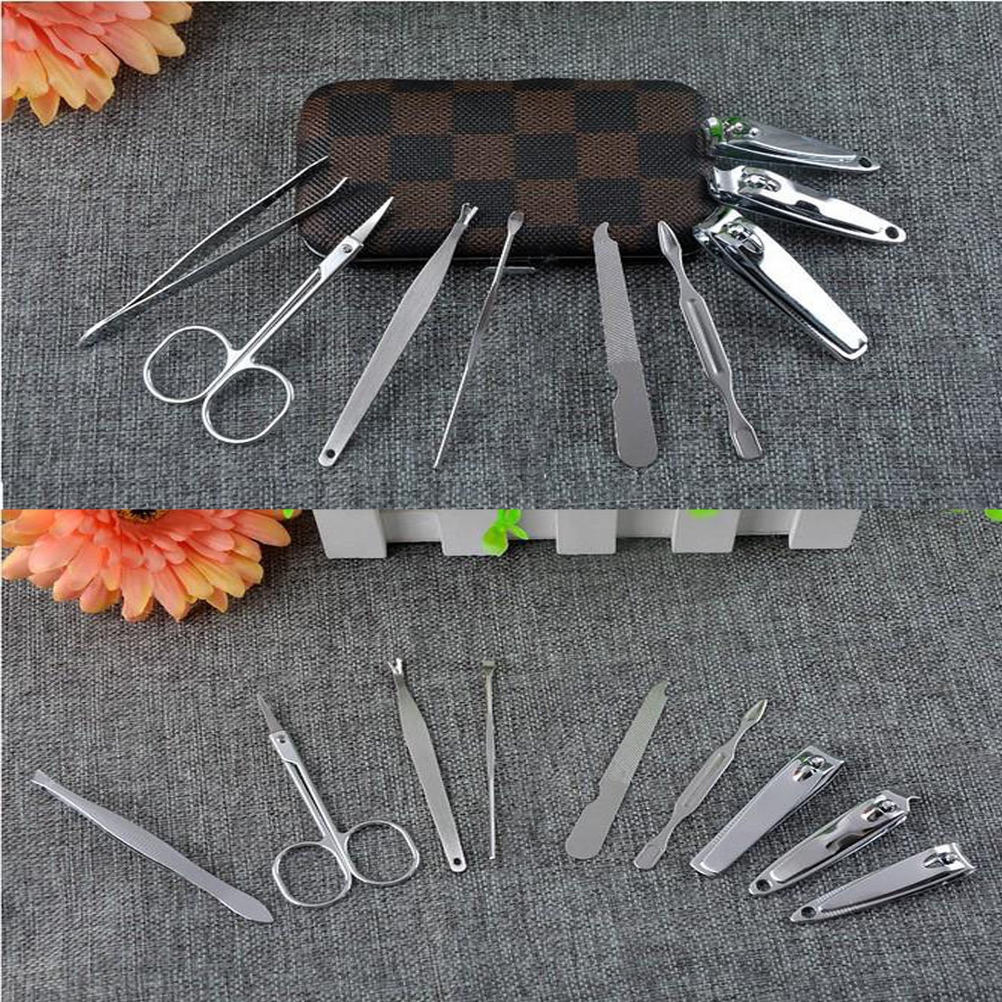 9 PCS Manicure Pedicure Kit with Metal Case – Nail Cutter, Nail Clipper & Grooming Set for Girls