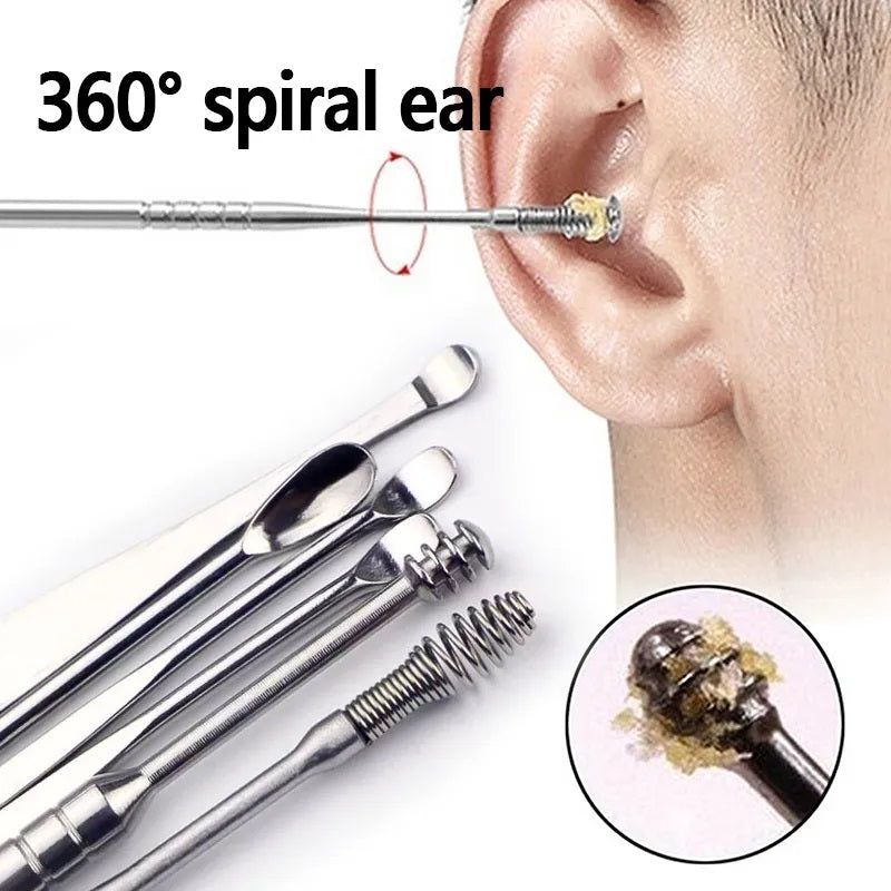 Buy One Get one Free 6 PCS Ear Cleaner Tool & Ear Wax Cleaning Kit with Leather Case