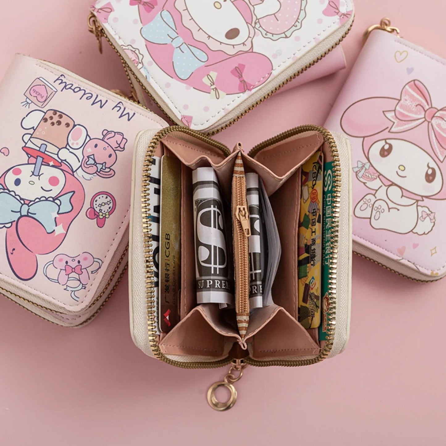 Doraemon Cute Bubbles Mini Wallet for Women