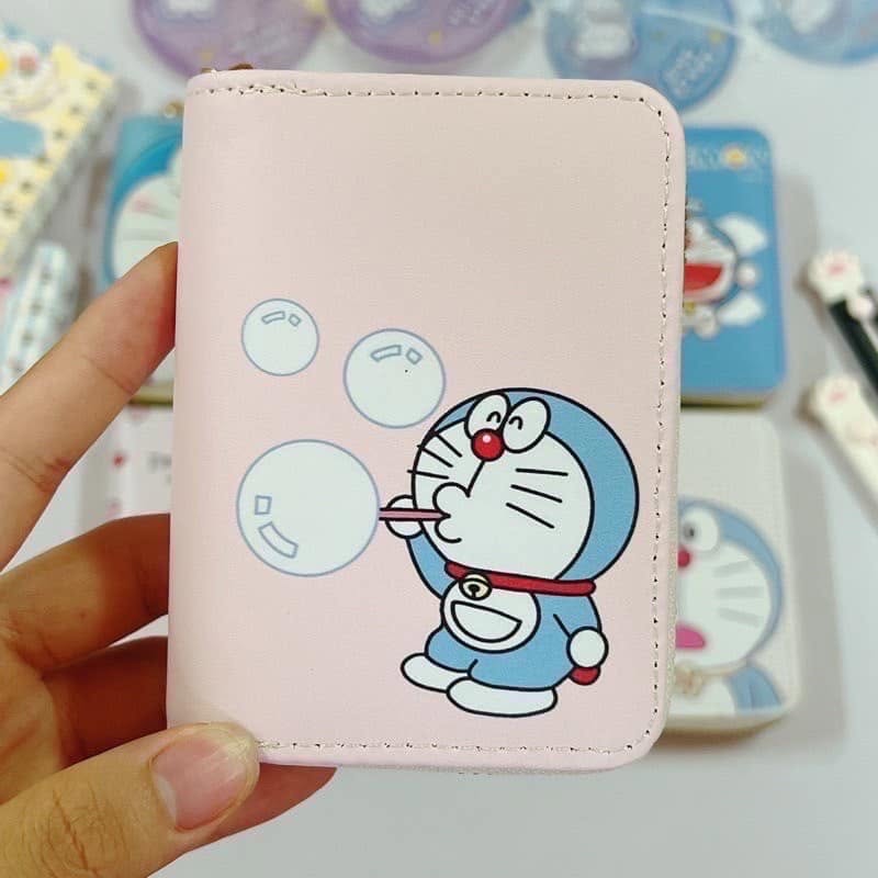 Doraemon Cute Bubbles Mini Wallet for Women
