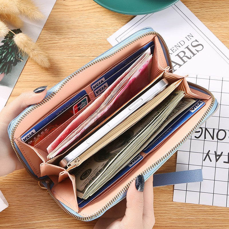 Stylish wallets for women pu leather long wallet for girls