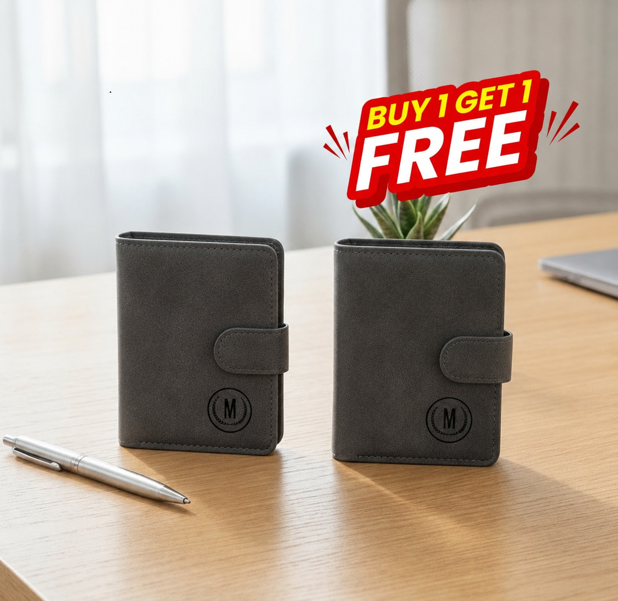 Buy One Get One Free - Premium Quality M Series Wallet for Men