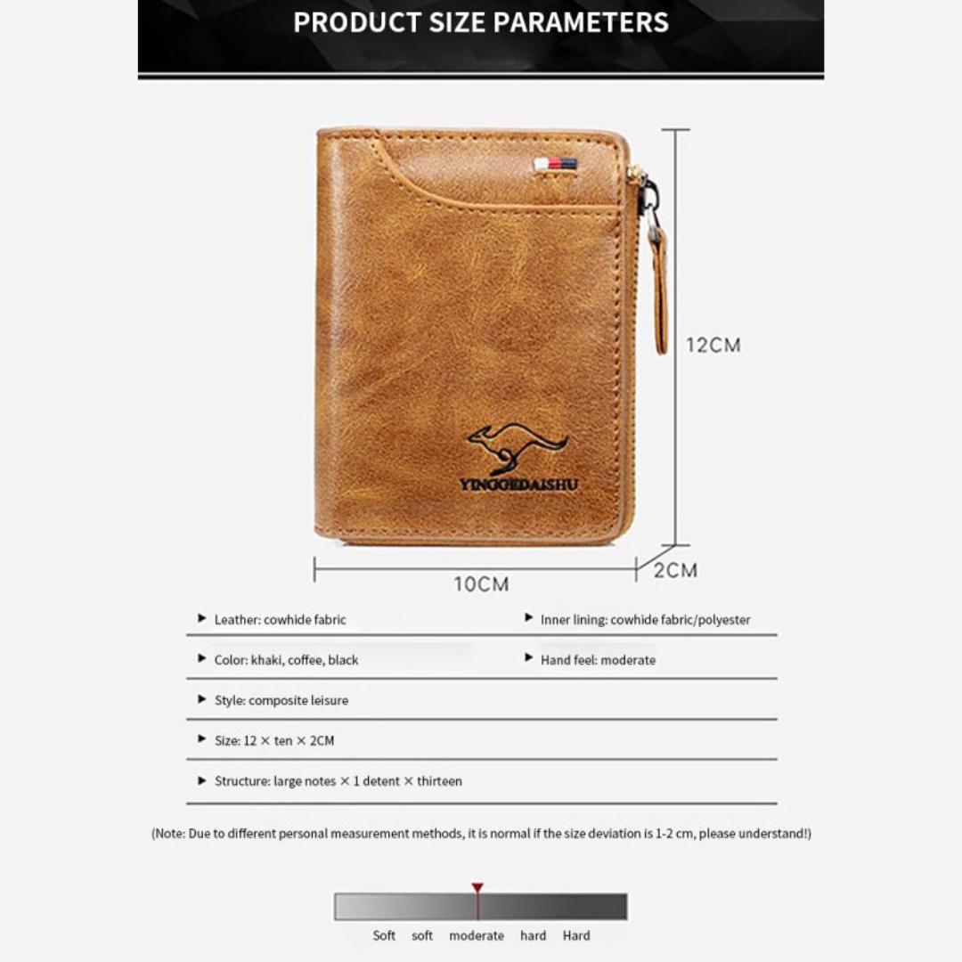 Vintage Short Men PU Leather Wallet With Large Capacity