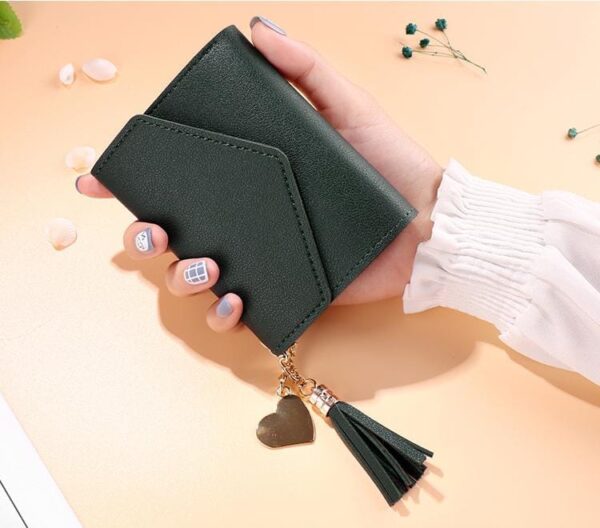 Short Wallet Spring New Mini Tassel Pendant Wallet Card Holder
