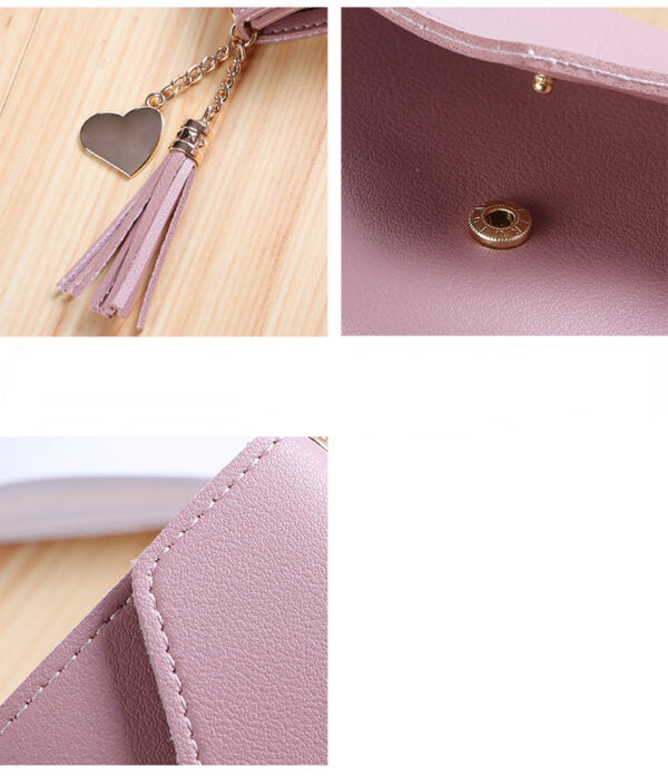 Short Wallet Spring New Mini Tassel Pendant Wallet Card Holder
