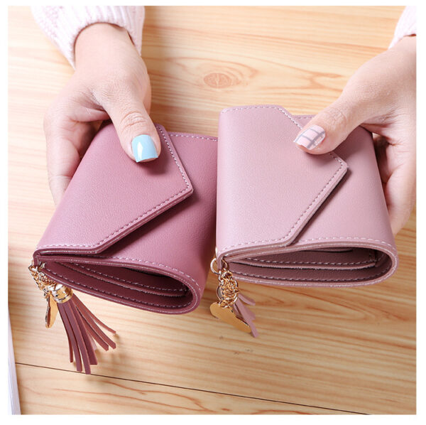 Short Wallet Spring New Mini Tassel Pendant Wallet Card Holder