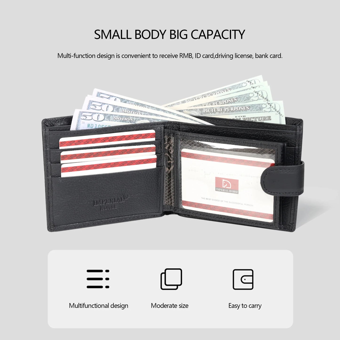 Original and Branded Imperial Horse Genuine Leather Wallet
