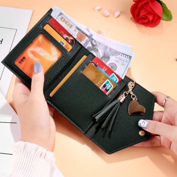 Short Wallet Spring New Mini Tassel Pendant Wallet Card Holder
